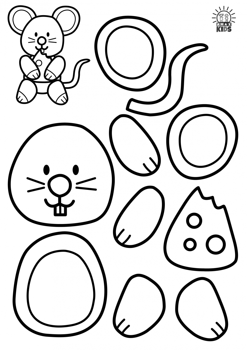 Printable Color Cut And Glue Worksheets