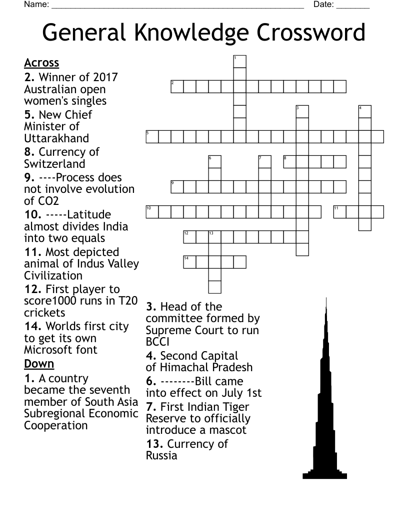 Australian Crossword Puzzles Printable