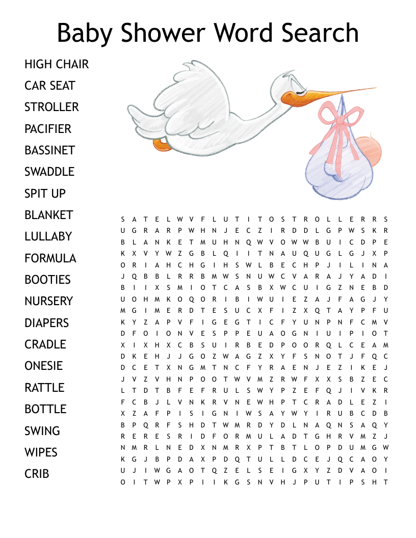 Printable Crossword Puzzles About Babies