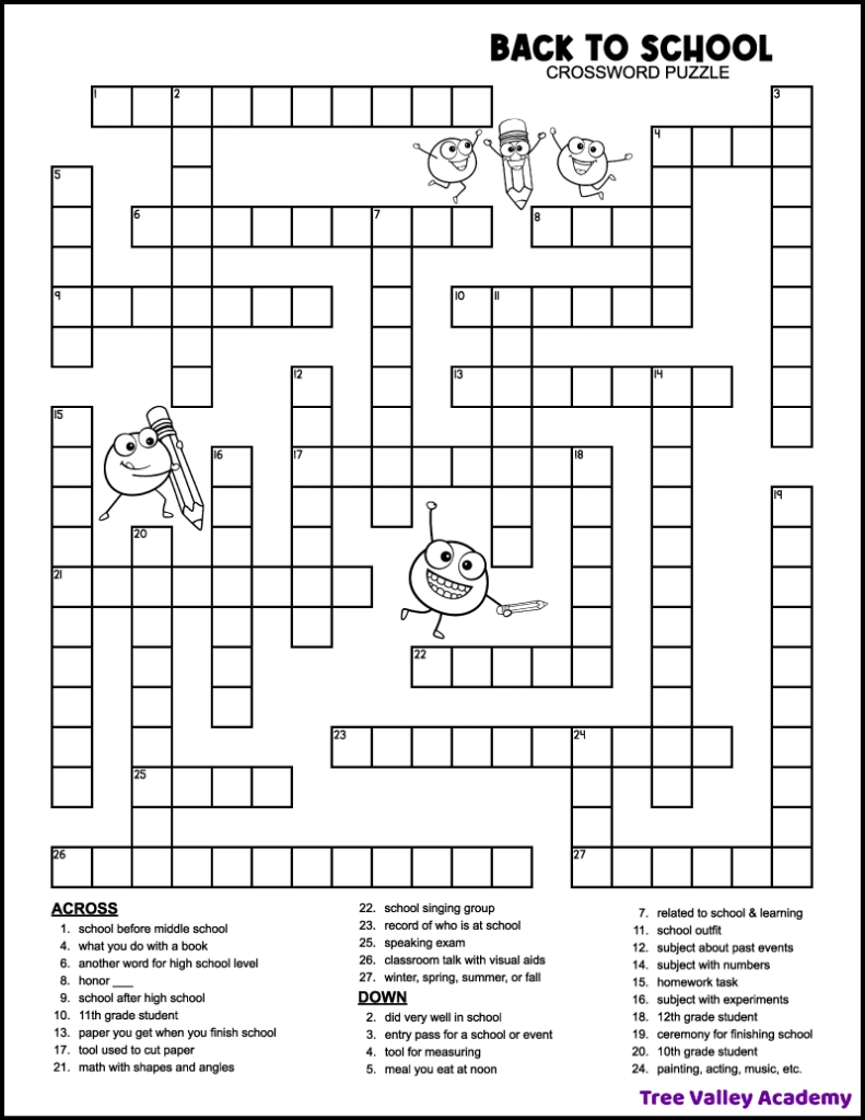 Challenging Free Printable Crossword Puzzles