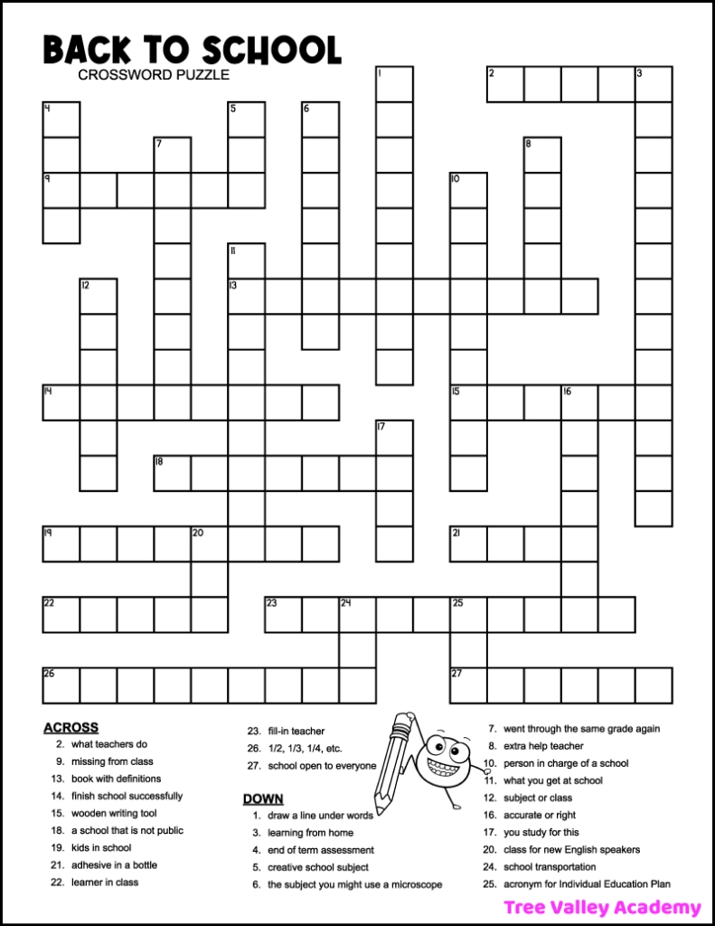 Printable Crosswords Puzzles Esl