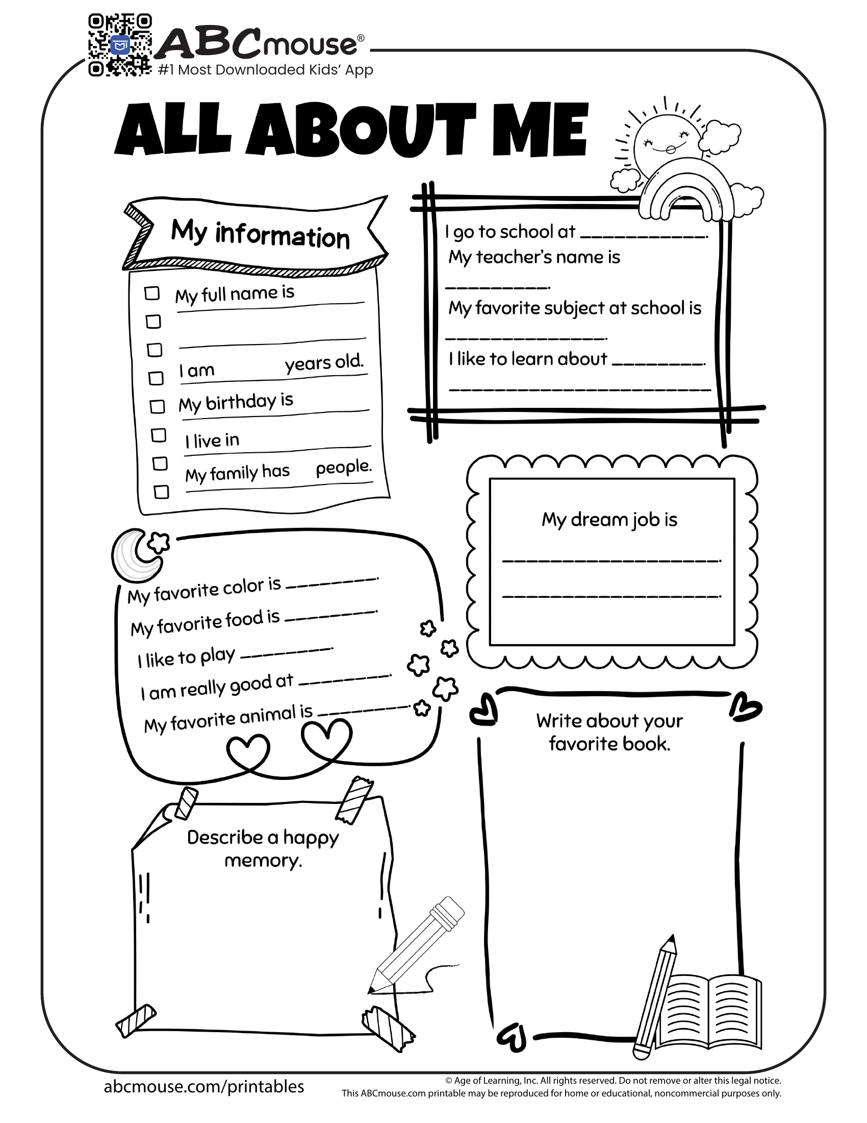 First Day Of School Worksheets Free Printable