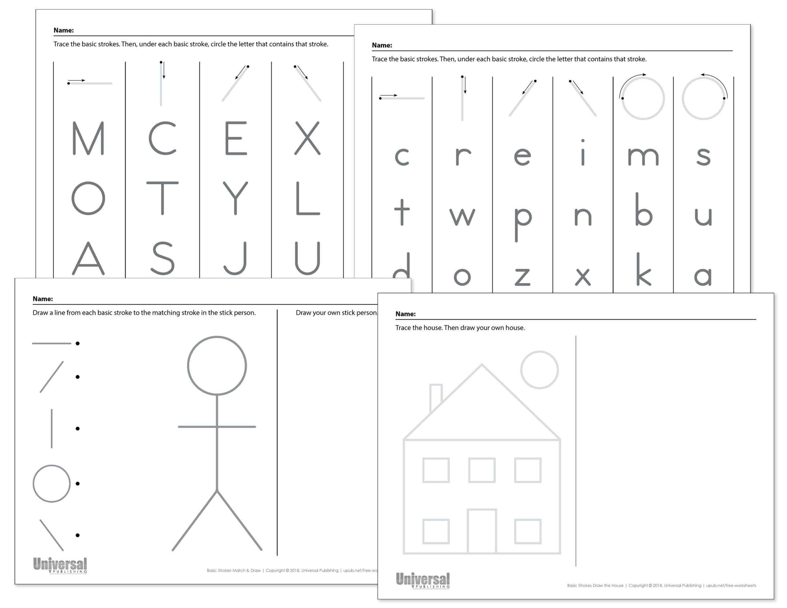 Basic Strokes Activities Free Printables Universal Publishing 