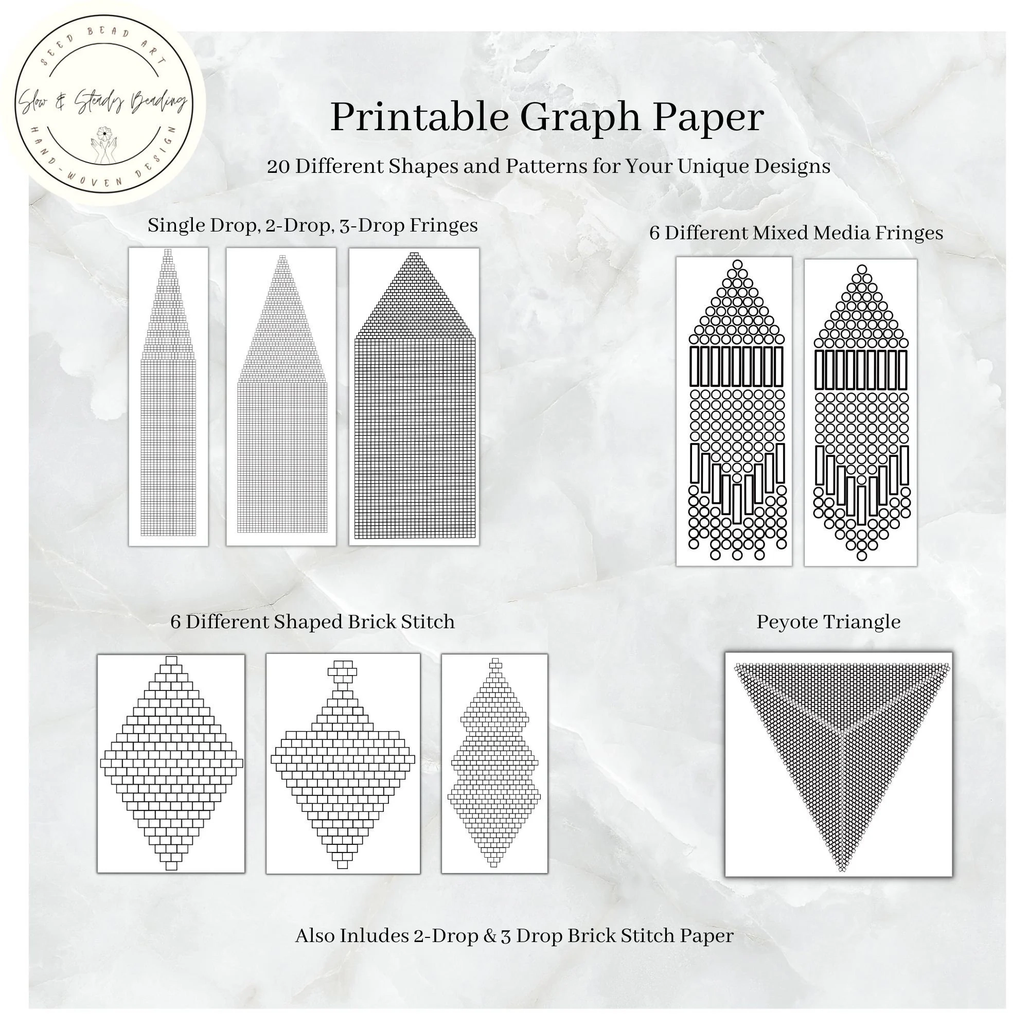 Printable Triangle Beading Graph Paper