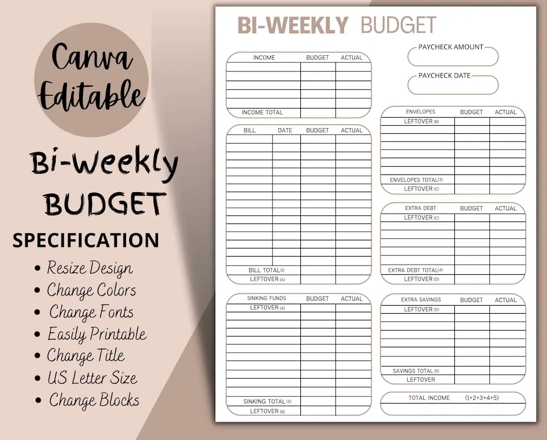 Weekly Budget Worksheet Printable