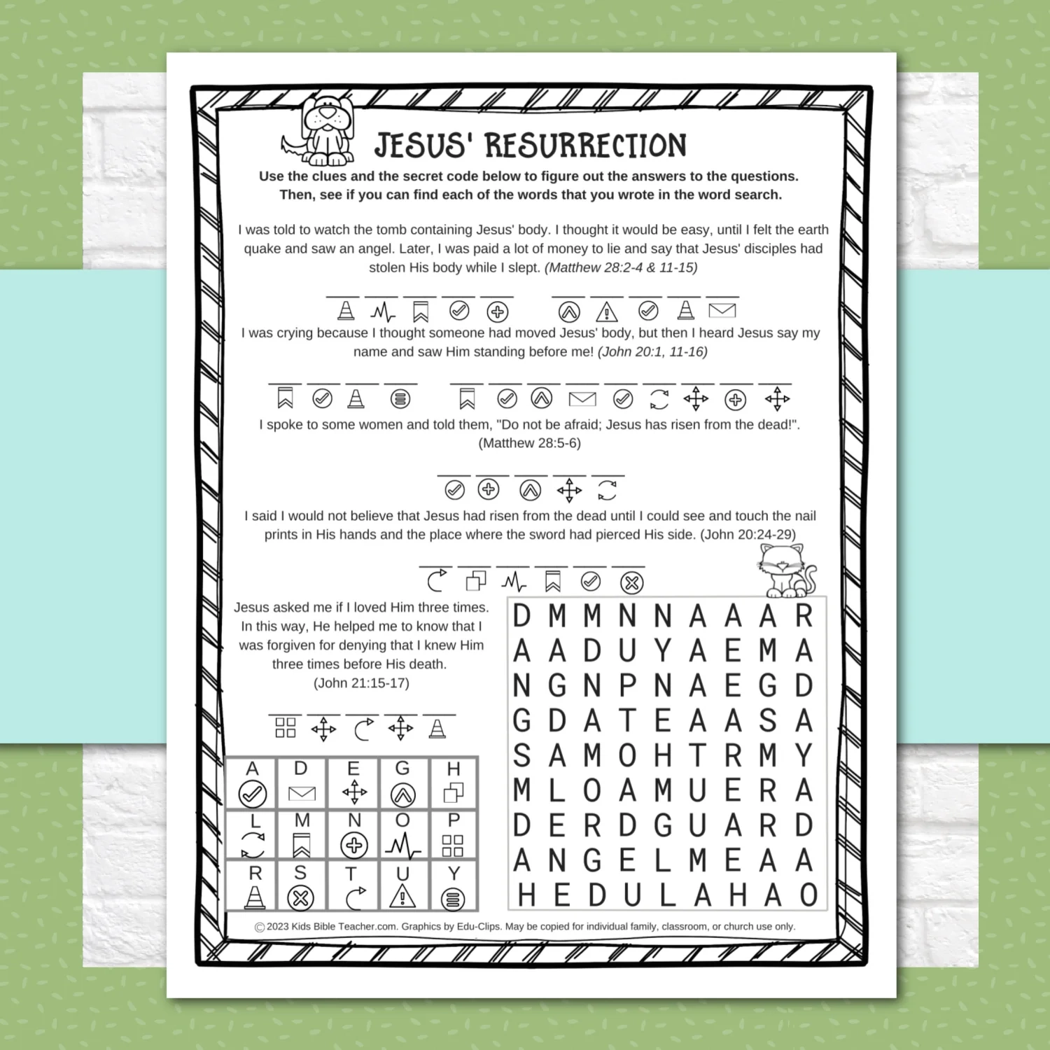 Bible Worksheets Printable