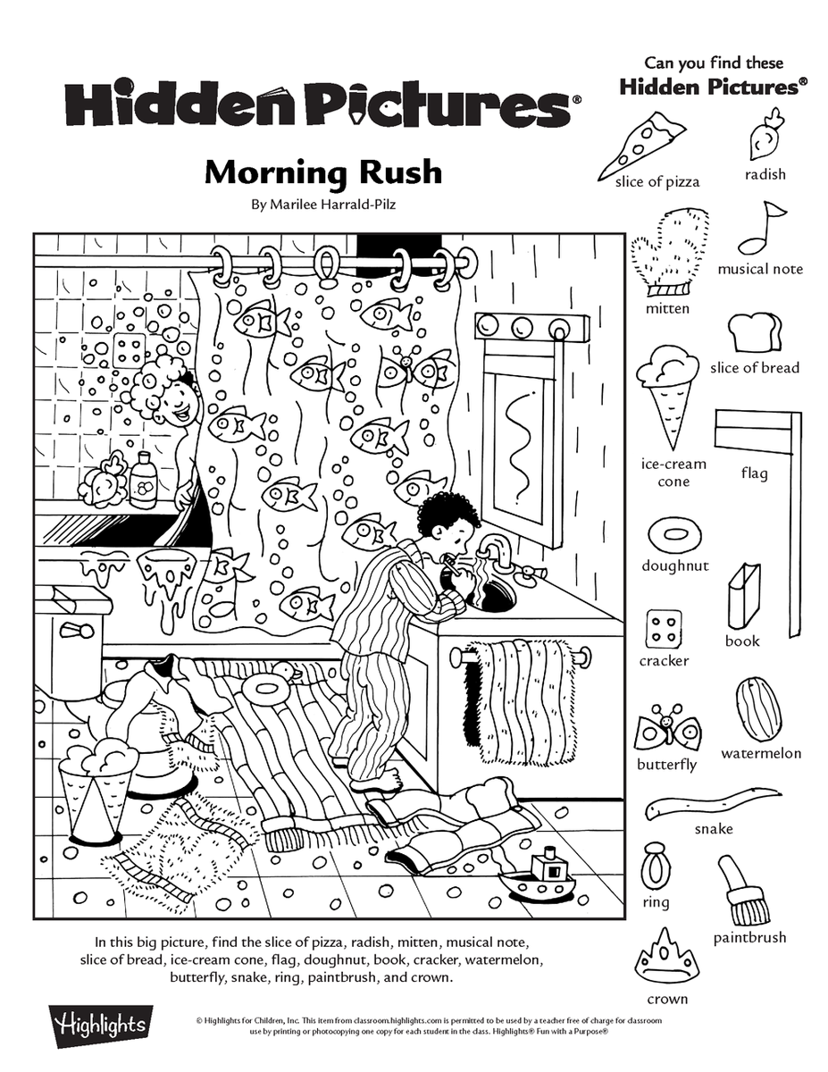 Bildergebnis F r Hidden Pictures Highlights 650 Worksheets Library
