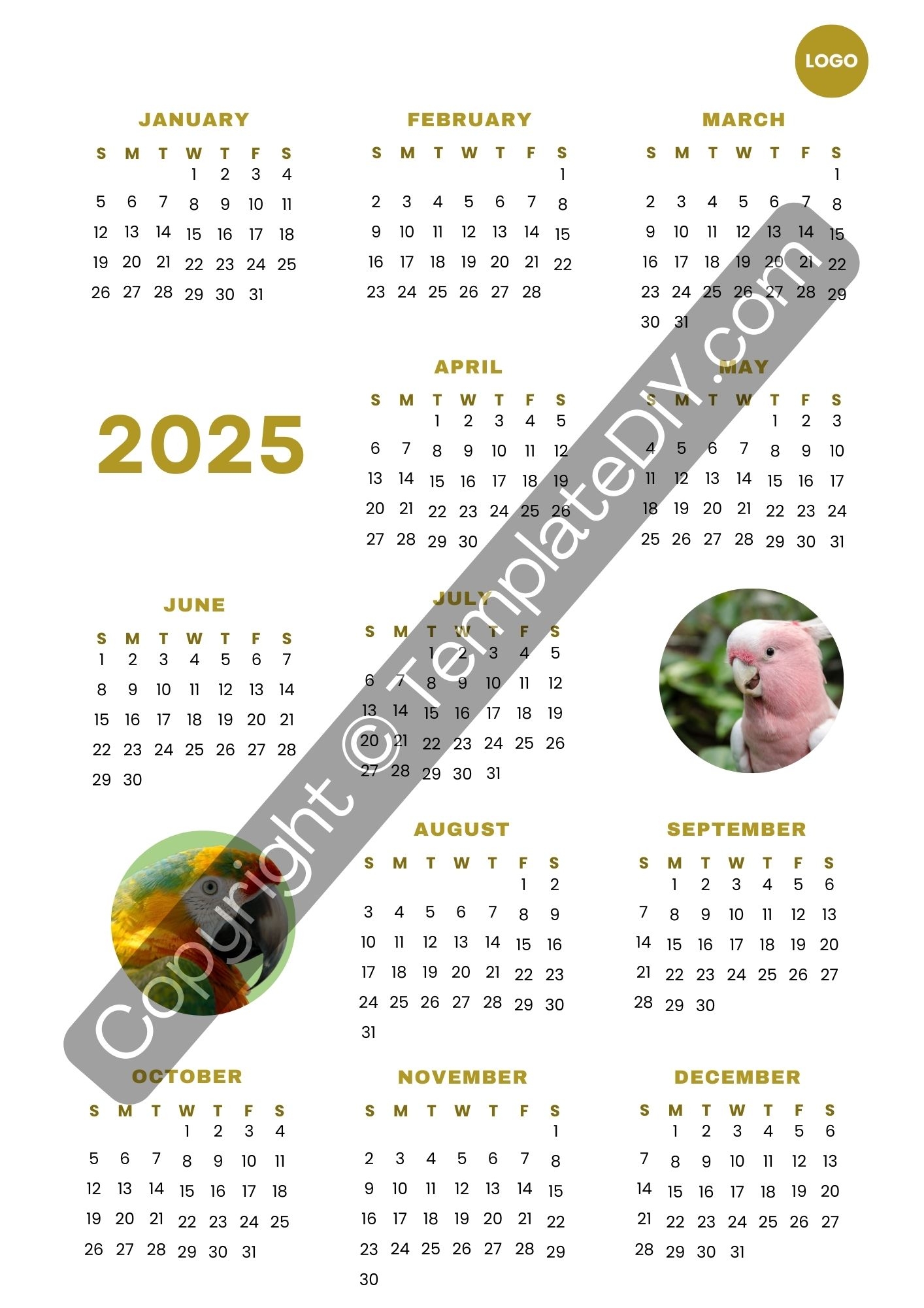 Blank 2025 Calendar Pdf