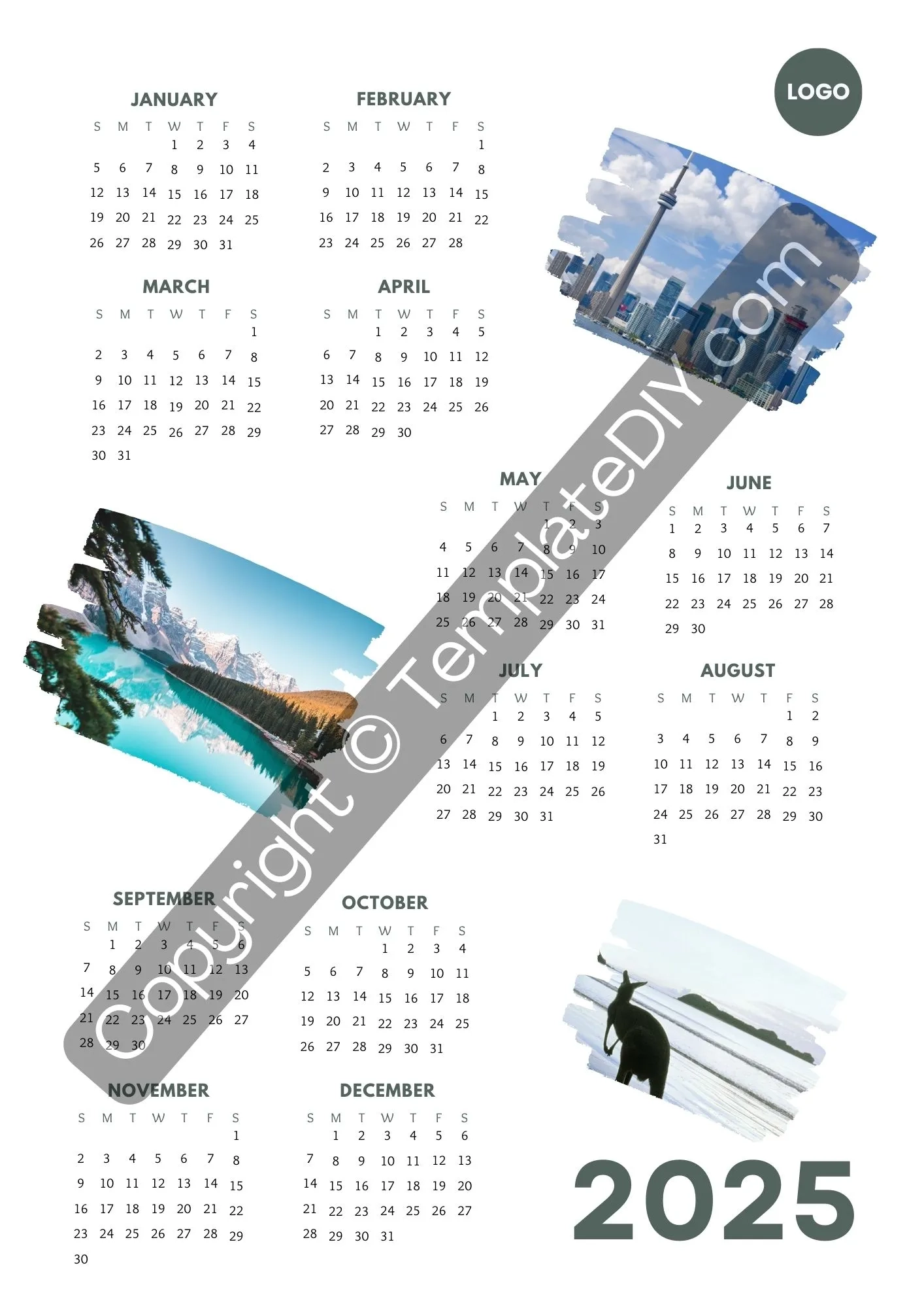 Blank 2025-26 Calendar Printable