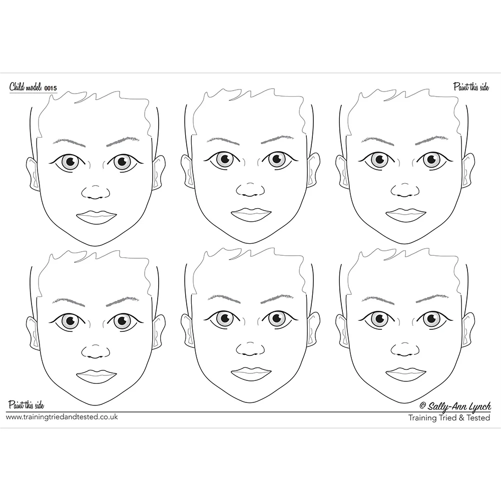 Blank Face PDF Practice Sheets Face Paints More Facepaint