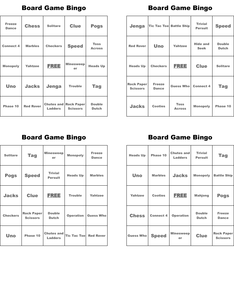 Crossword Puzzles Printable Bingo Games