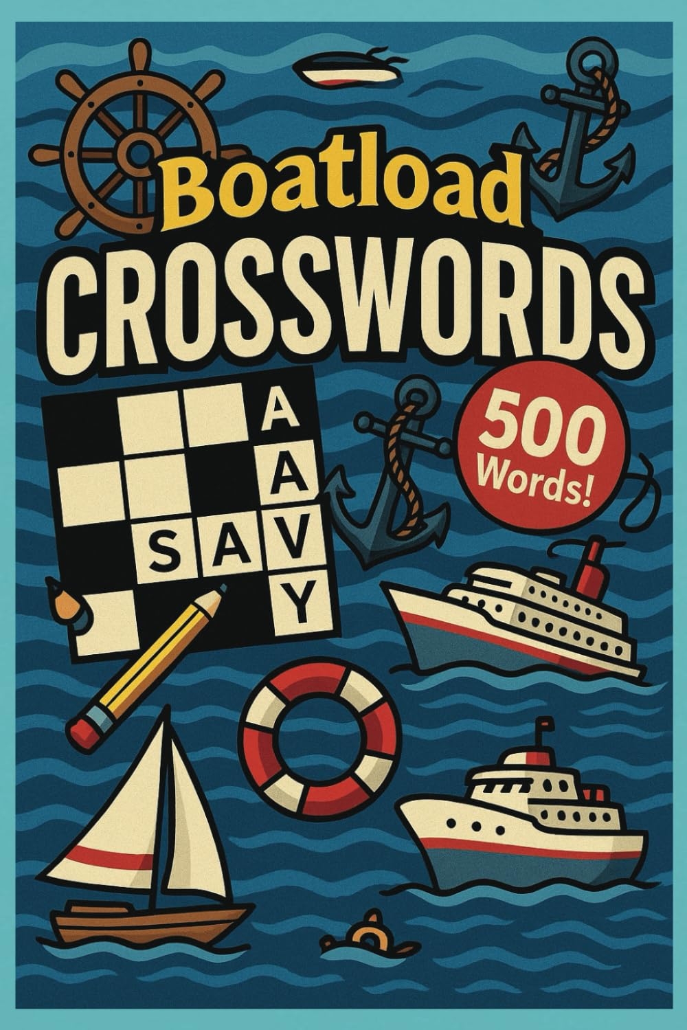 Boatload Of Crossword Puzzles Nautical Fun For Sea Lovers Sail Through 50 Ocean Sailing amp Sea Life Puzzles Large Print For Adults Scheich 