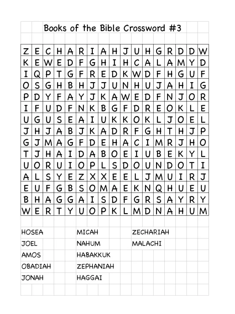 Niv Bible Crossword Puzzles Printable