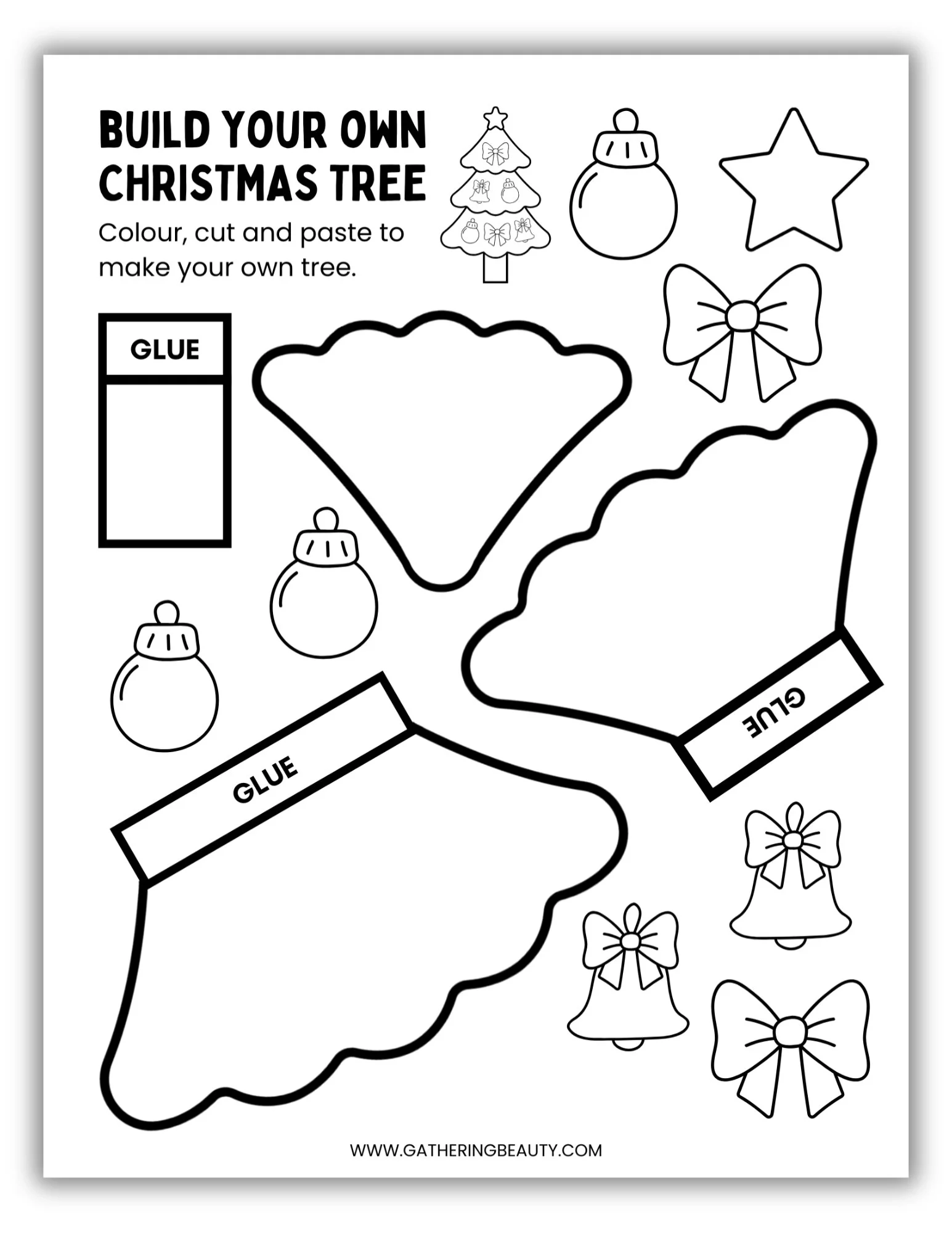 Build A Christmas Tree Free Printable Gathering Beauty