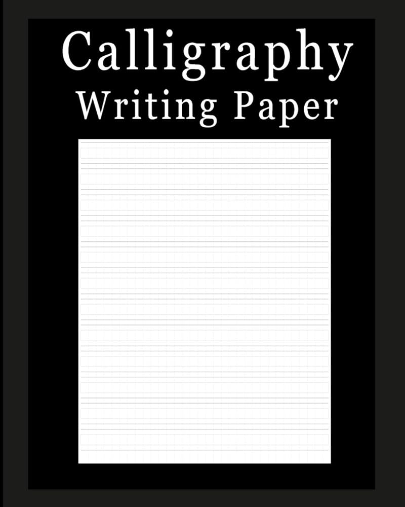 Buy Calligraphy Writing Paper Solid Black 50 Page Blank 