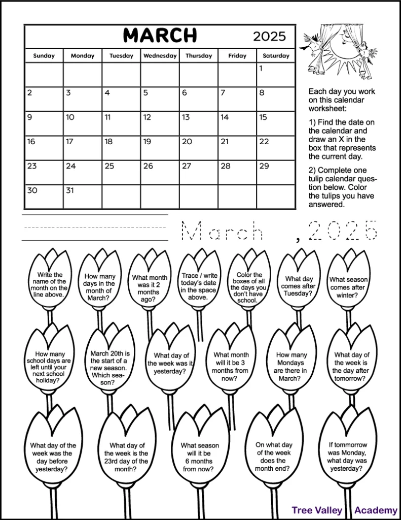 Free Printable March Worksheets