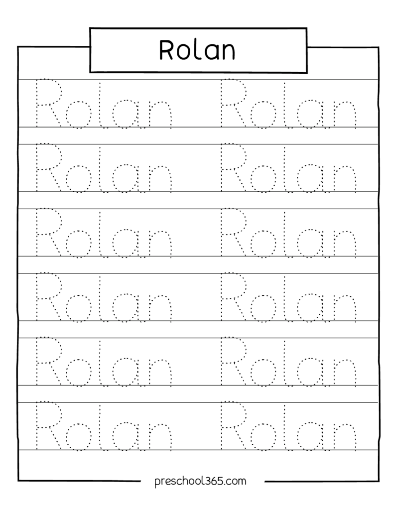 Trace Your Name Worksheets Printables