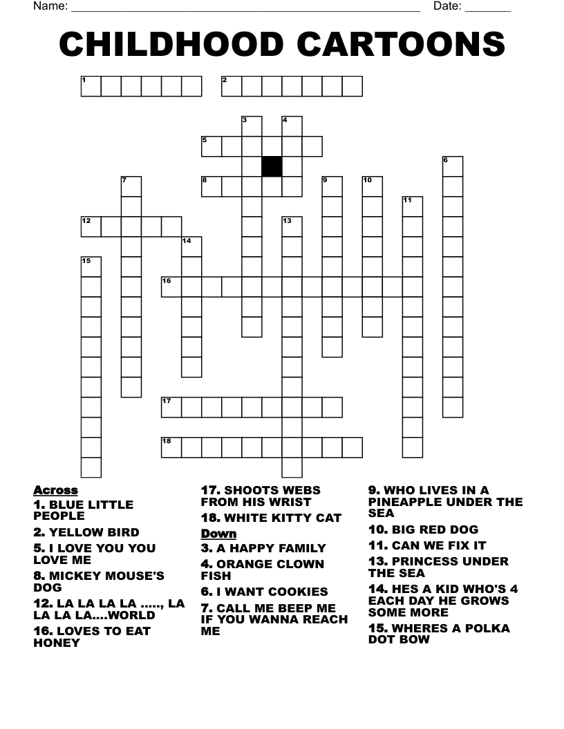 Cartoons Crosswords Word Searches Bingo Cards WordMint
