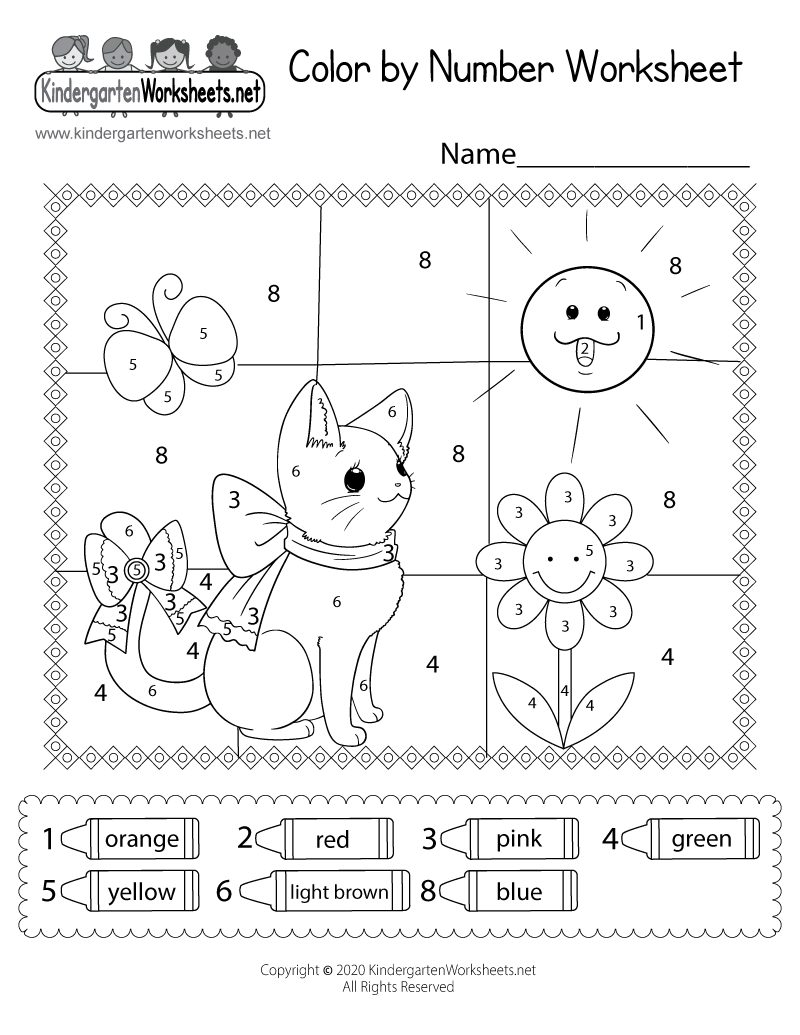 Cat Color By Number Worksheet Free Printable Digital amp PDF
