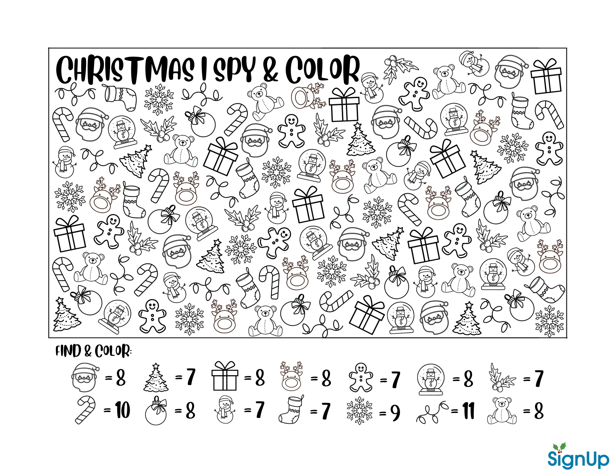 Christmas Printable Activity Worksheets