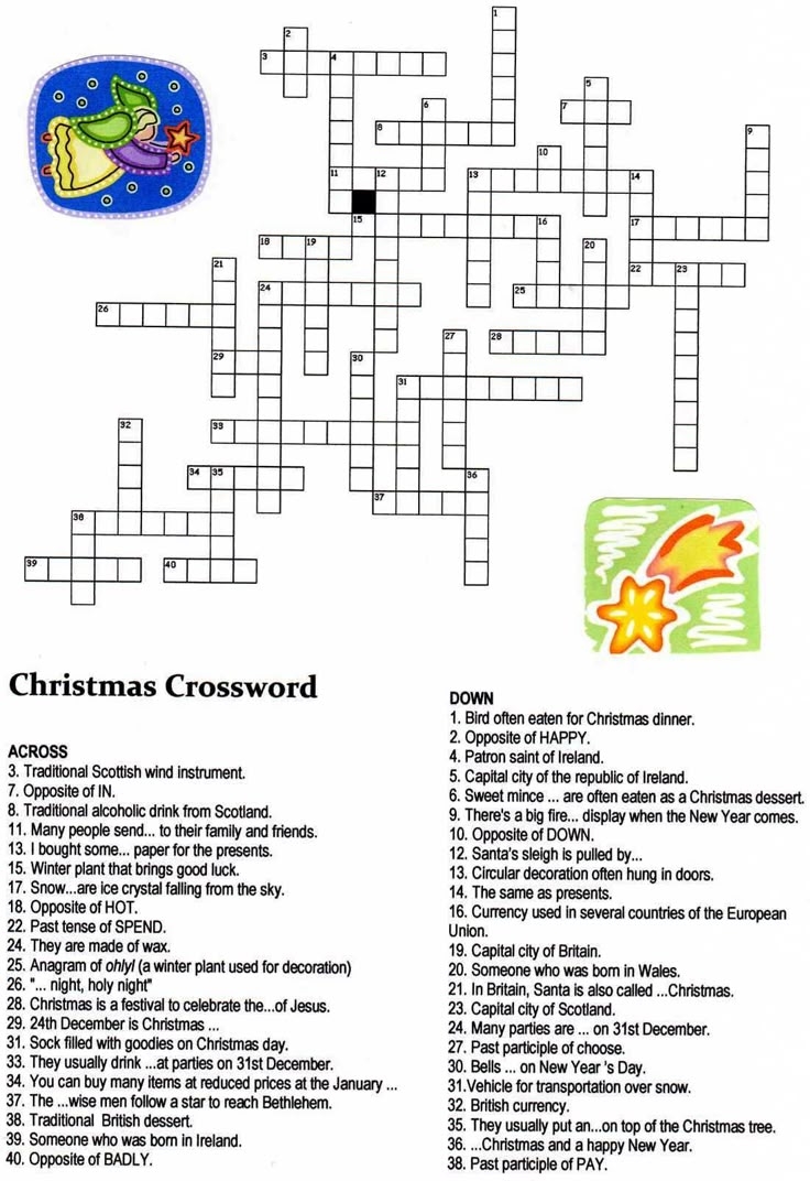 Printable Crossword Puzzles About Angels