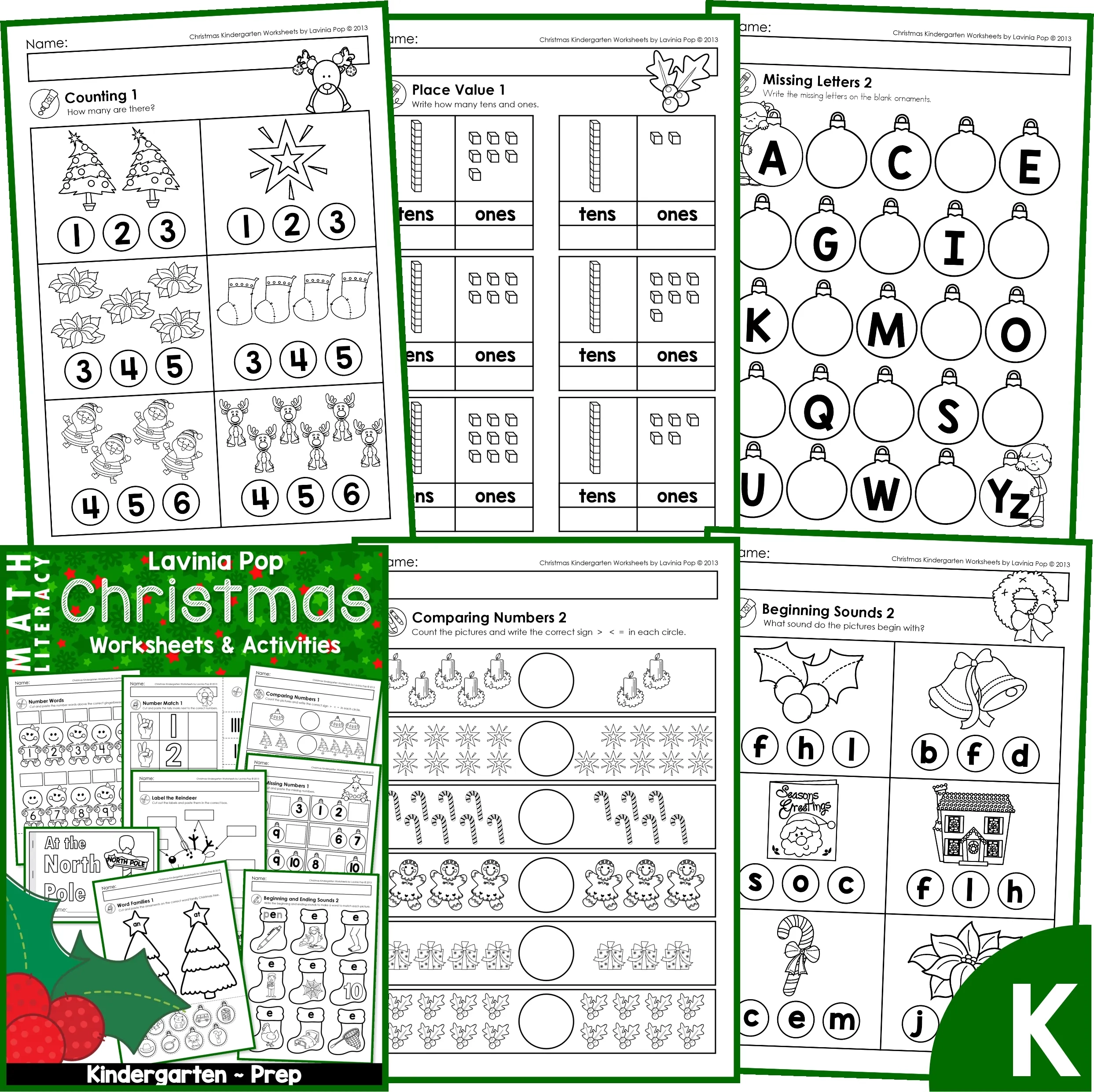 Free Printable Christmas Worksheets For Kindergarten