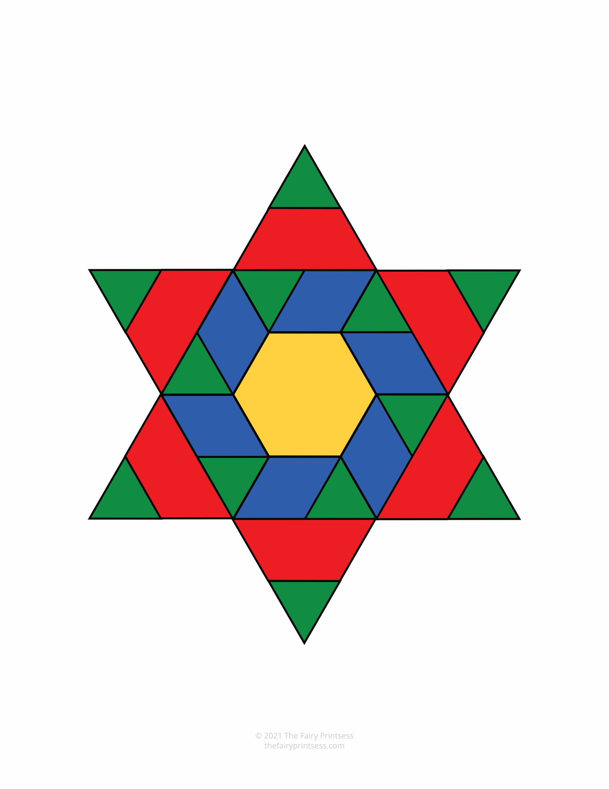 Printable Pattern Block Designs