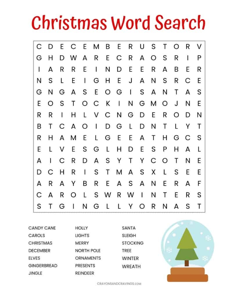 Xmas Puzzles Printable