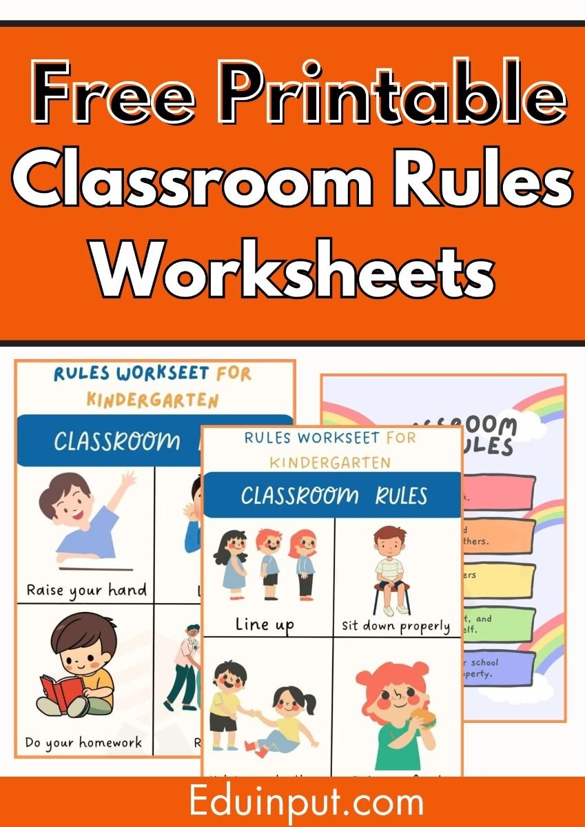 Free Printable Classroom Rules Worksheets
