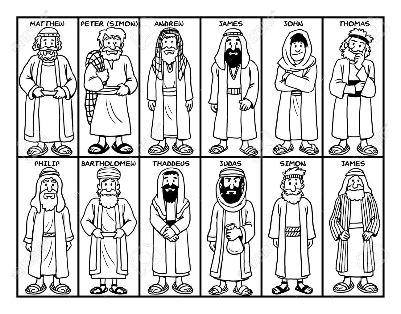 Free Printable 12 Disciples Worksheet