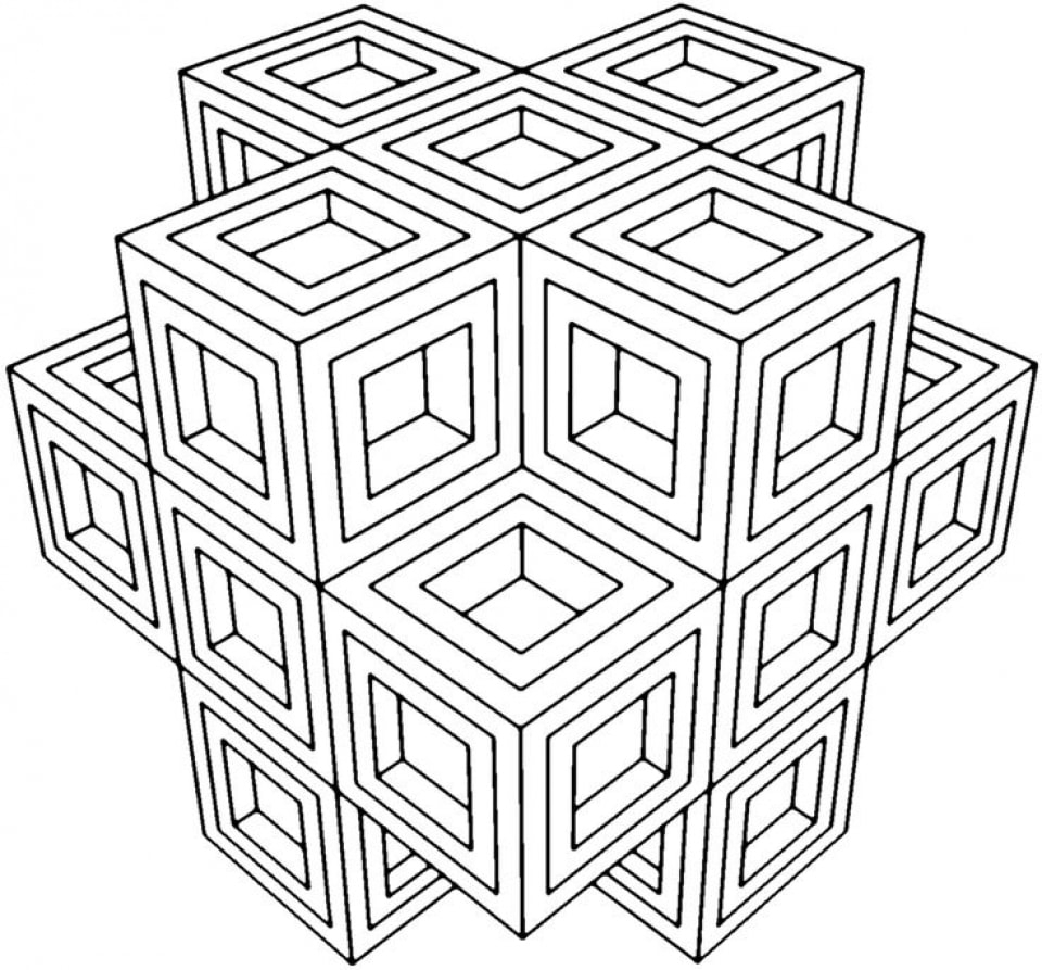 Geometric Coloring Designs Printable