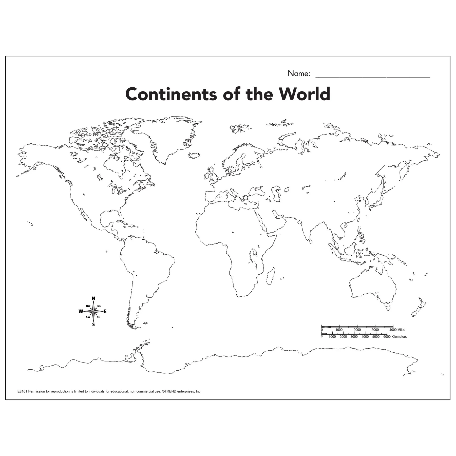 Continents Worksheet Printable