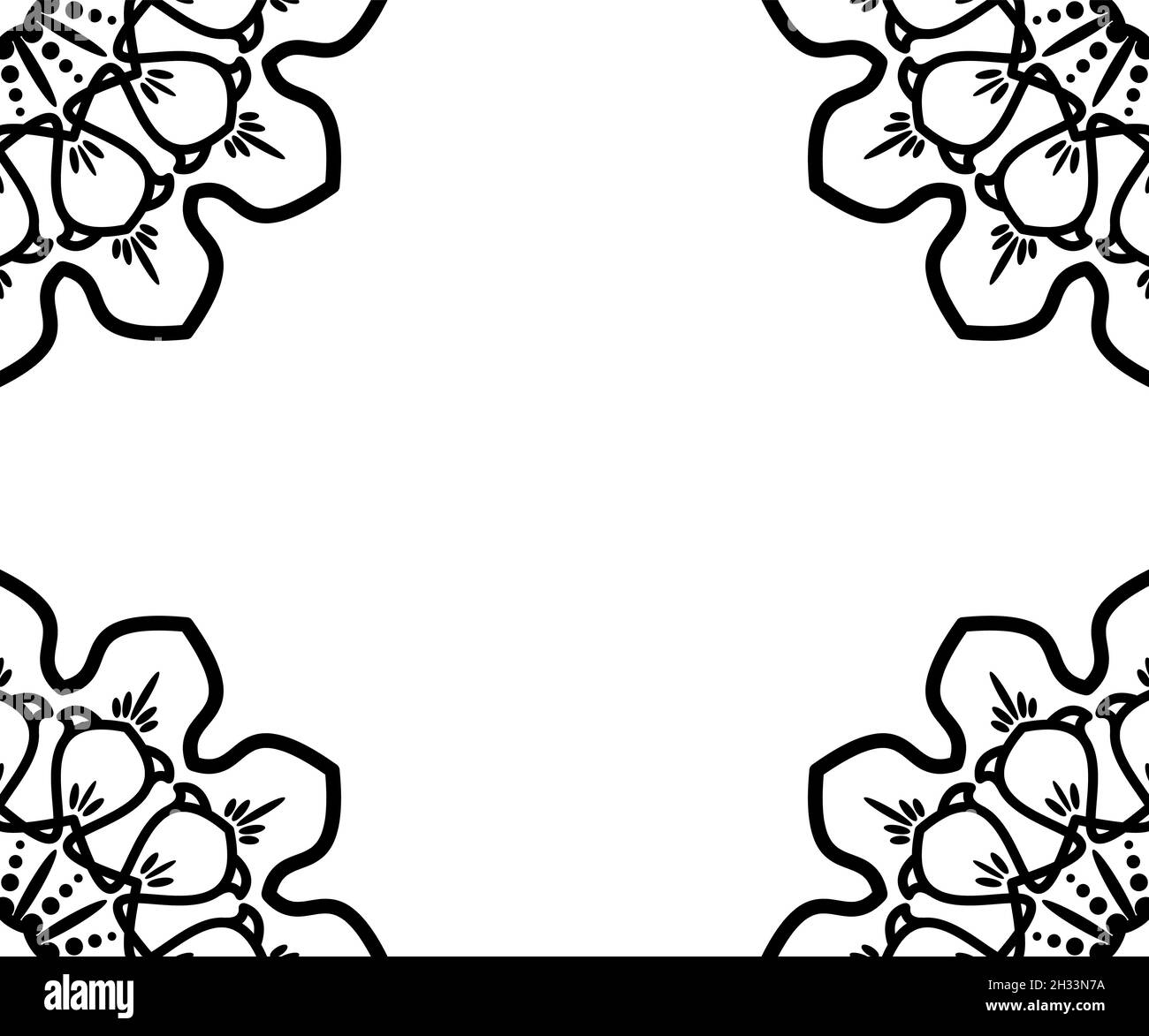 Corner Frame Pattern For Invitation Design Material Fabric Print Banner Poster Stock Vector Image Art Alamy