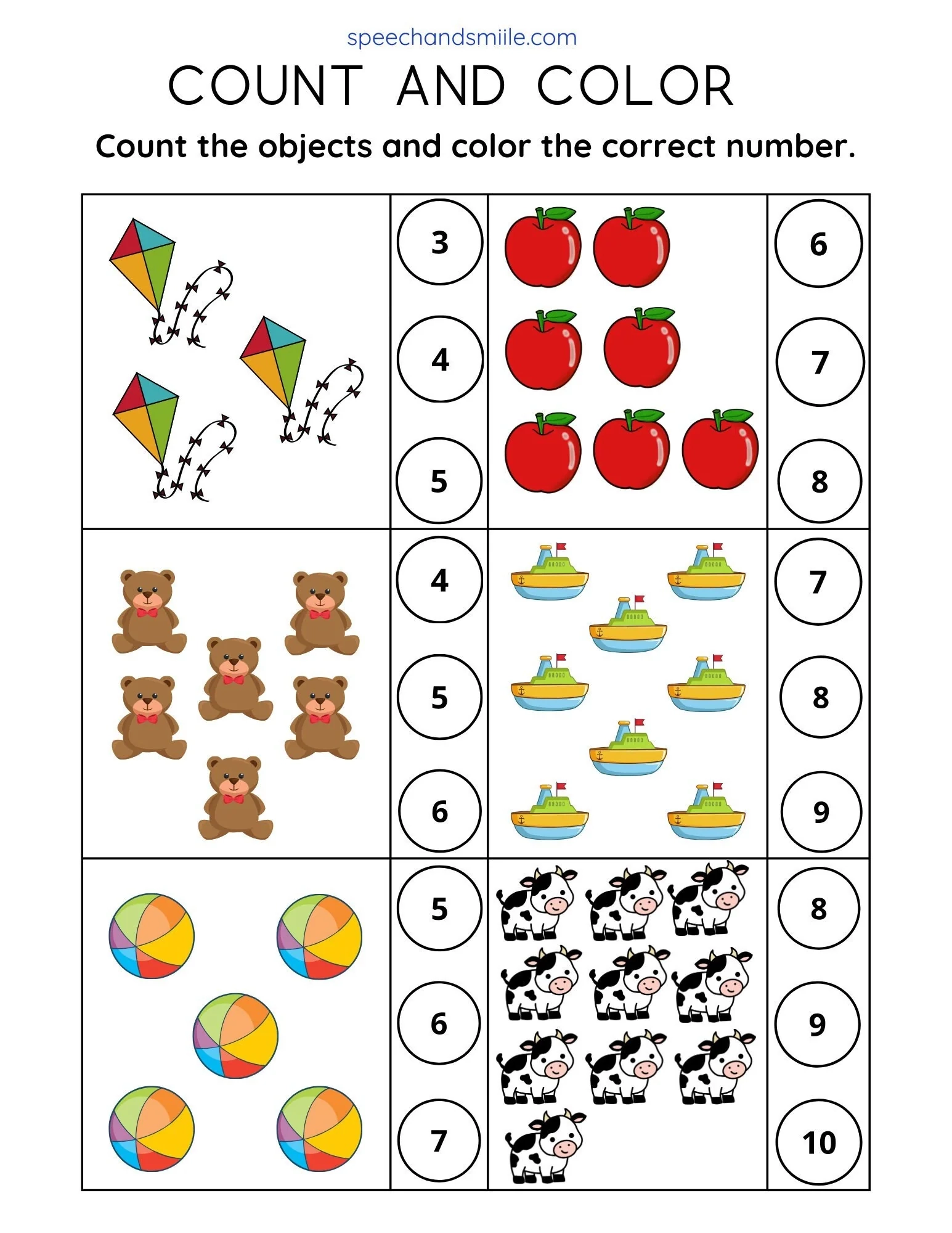 Printable Counting Worksheets