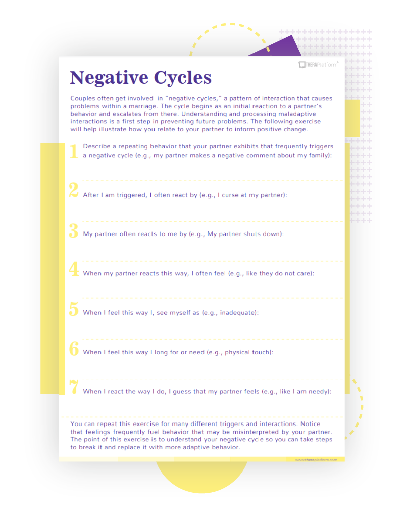 Free Printable Couples Therapy Worksheets