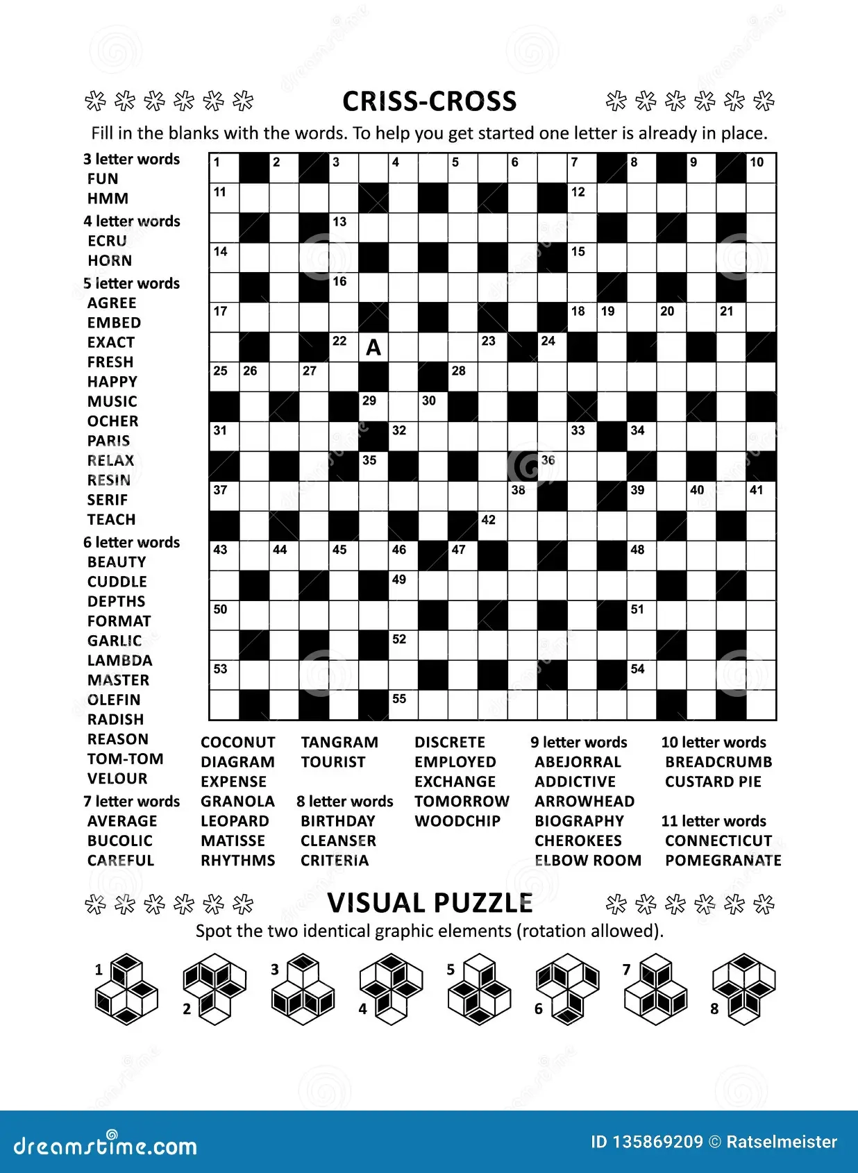 Printable Crossword Fill In Puzzles