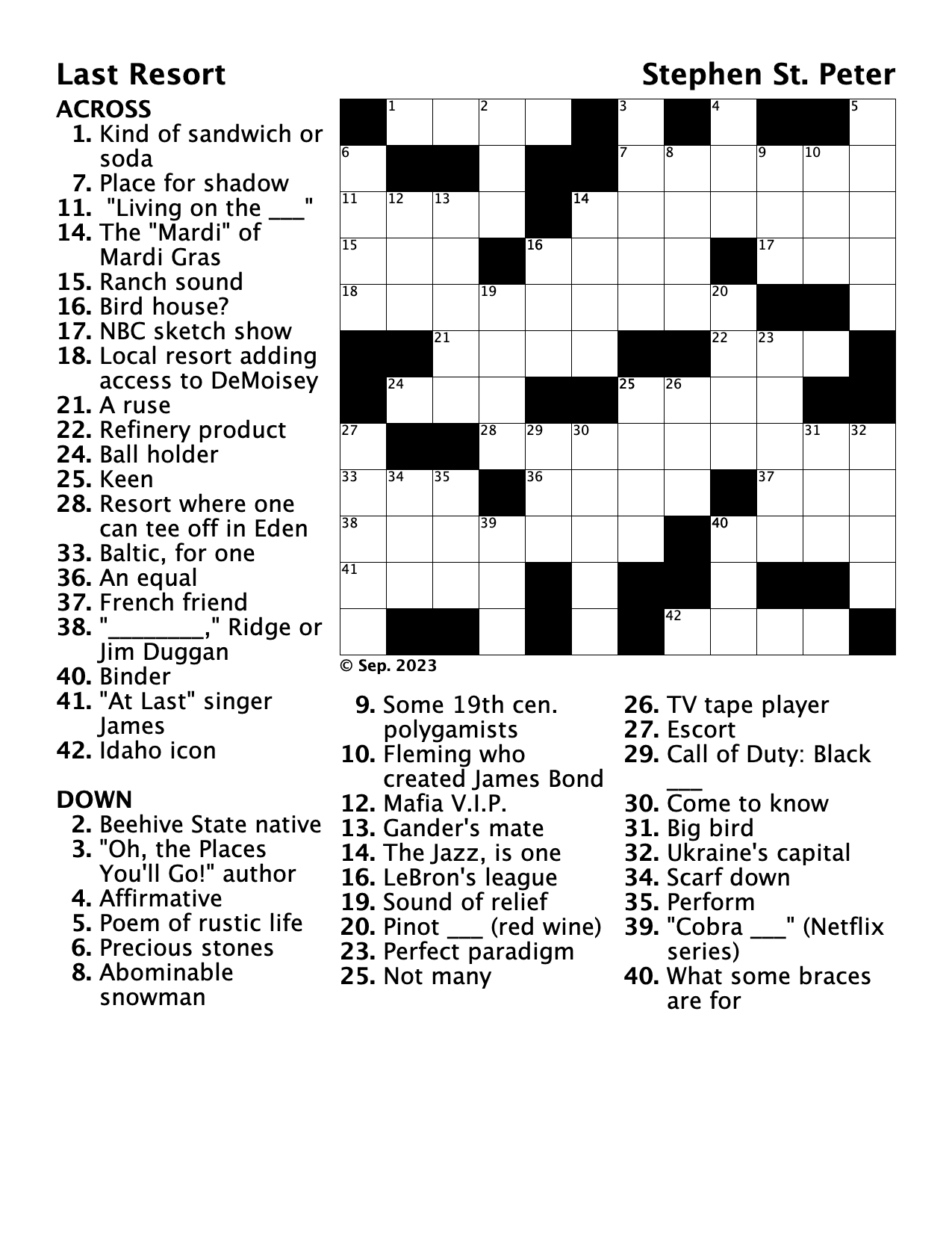 Printable Crossword Puzzles -Pintrest