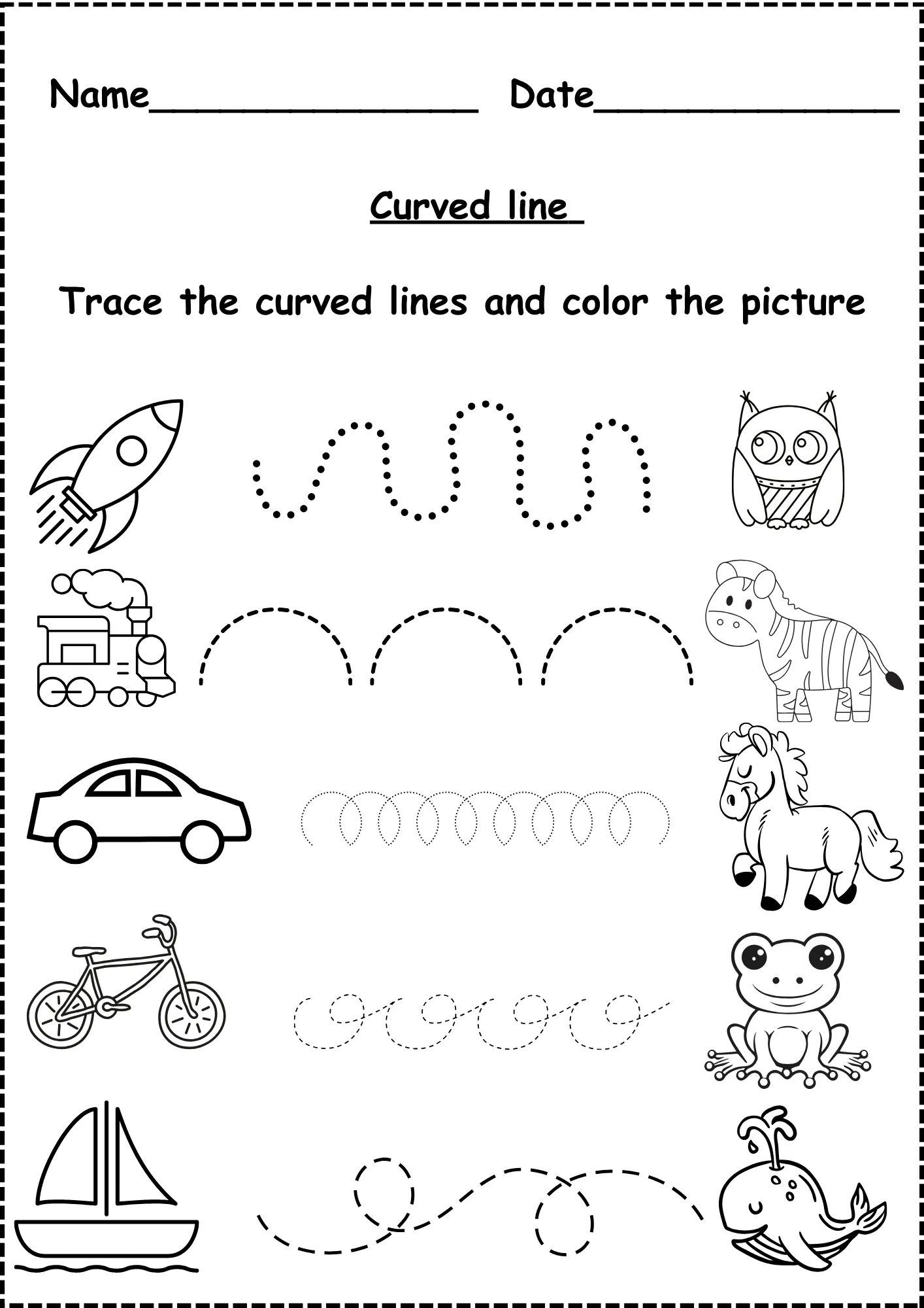 Tracing Lines Worksheets Printable