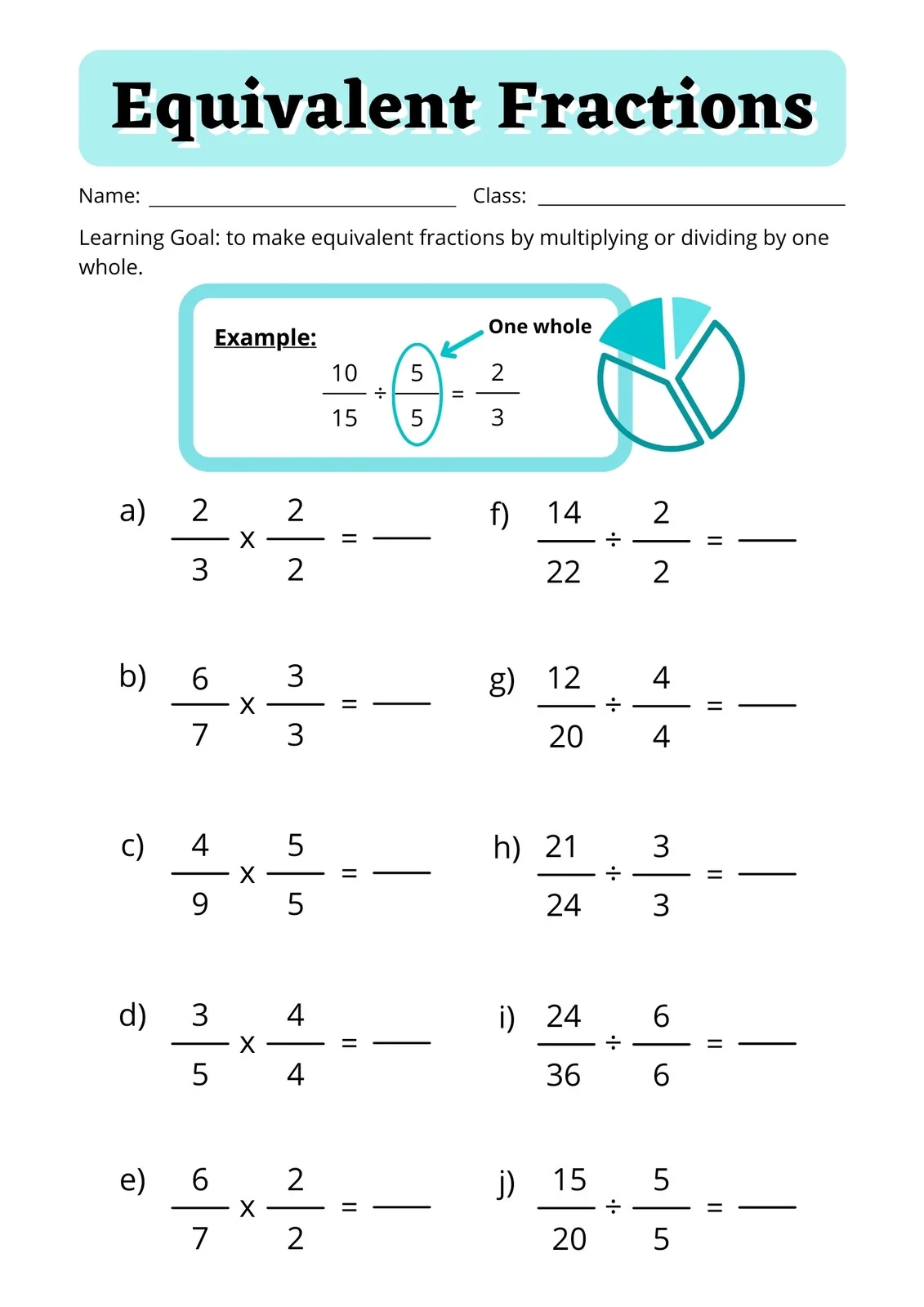 Customize 151 Fraction Worksheets Templates Online Canva