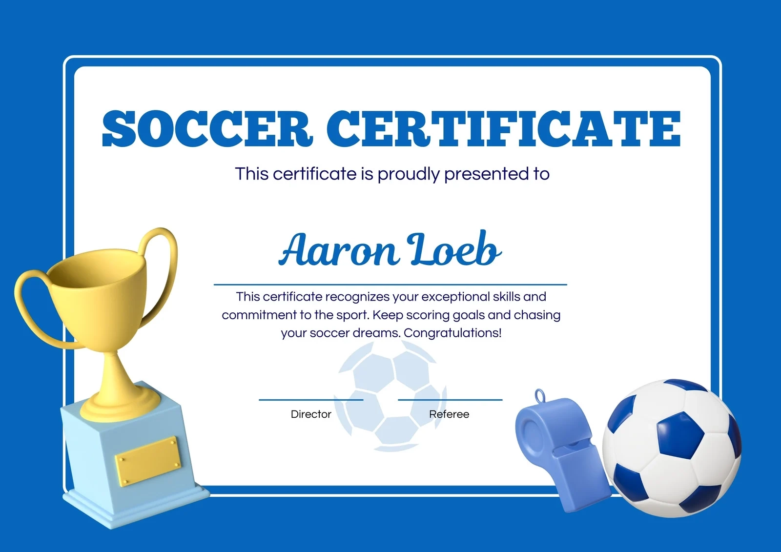 Printable Football Certificate Design