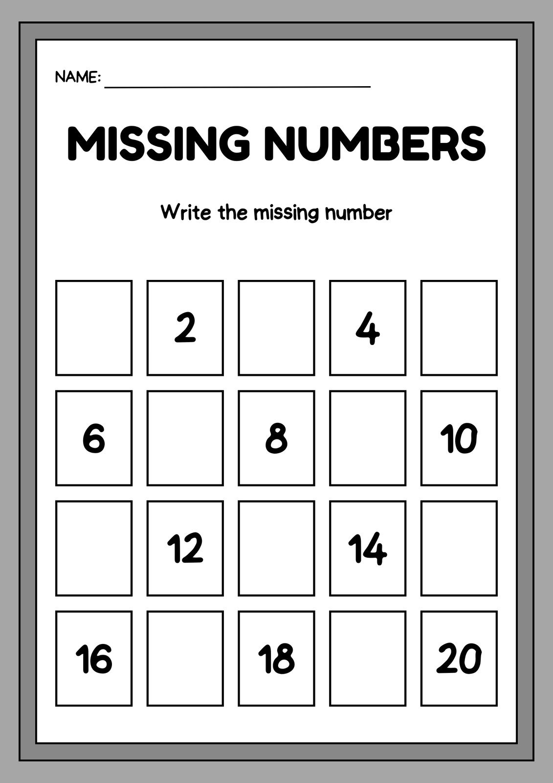 Math Worksheets For Kindergarten Printable