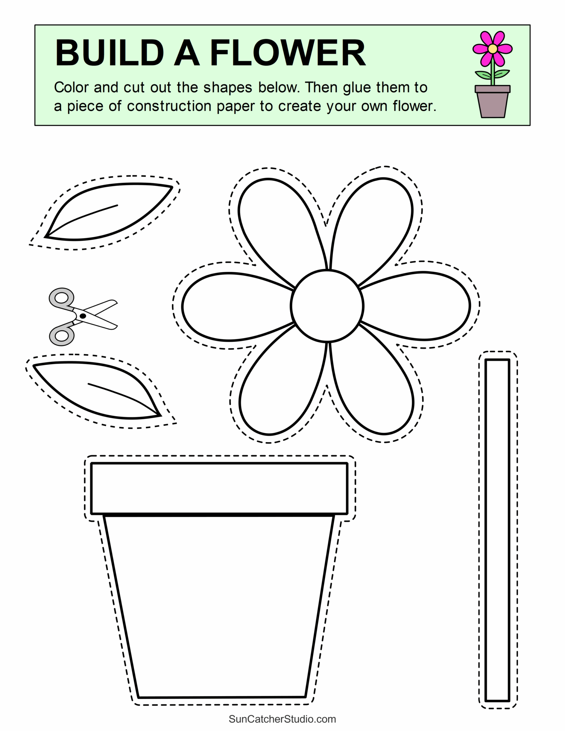 Printable Cut And Paste Craft Worksheets