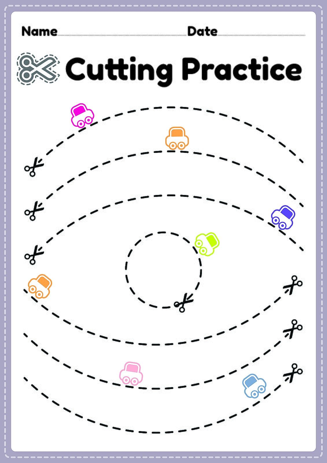 Cutting Skills Printable Worksheets