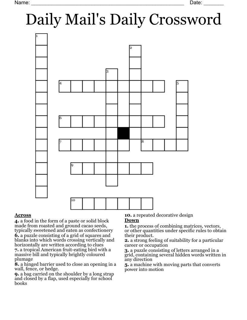 Daily Mail s Daily Crossword WordMint