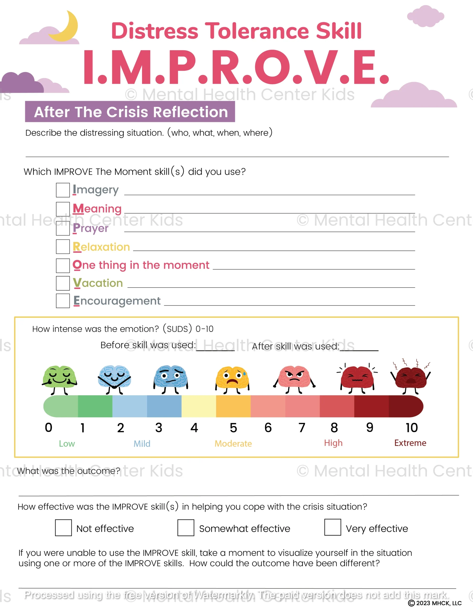 Dbt Printable Worksheets