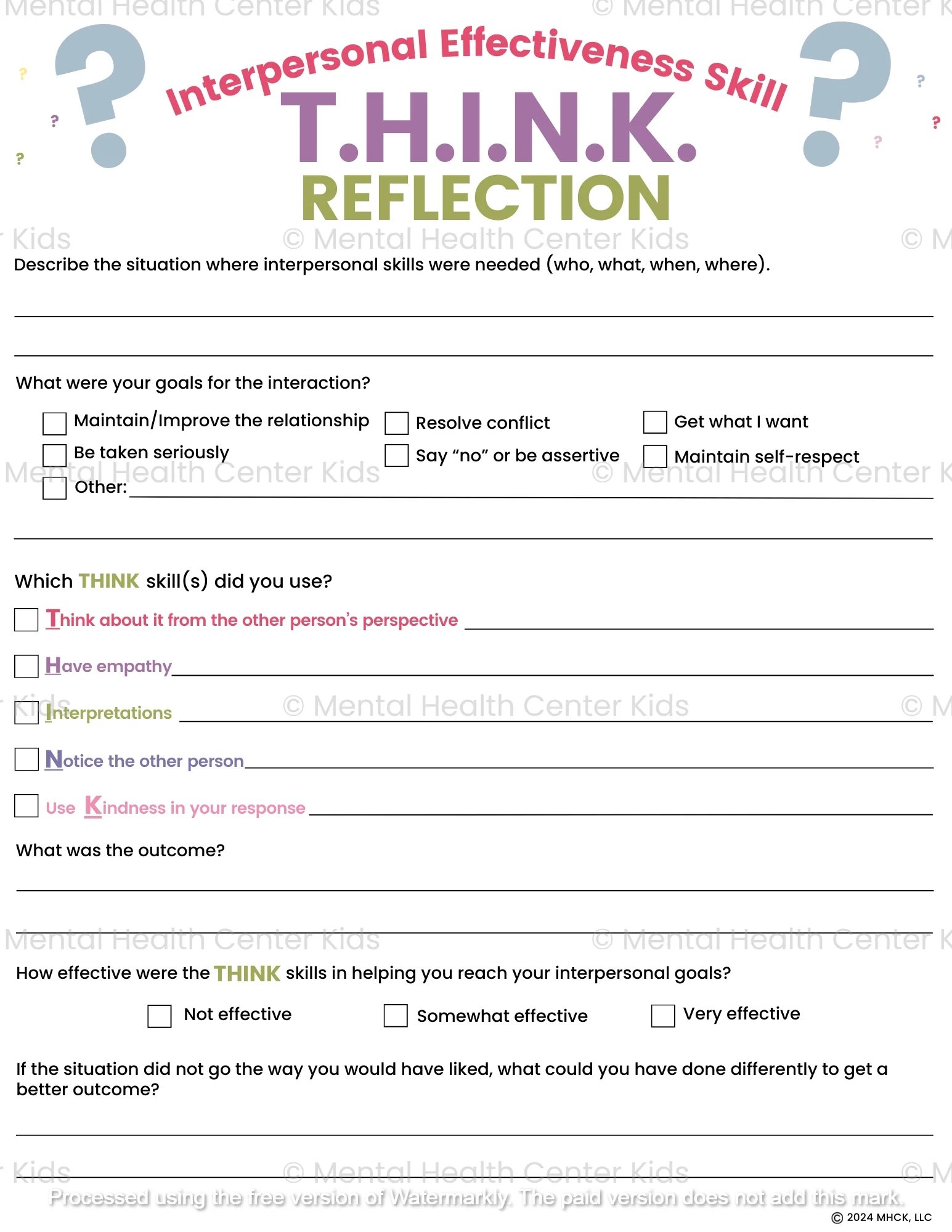 Free Printable Dbt Worksheets
