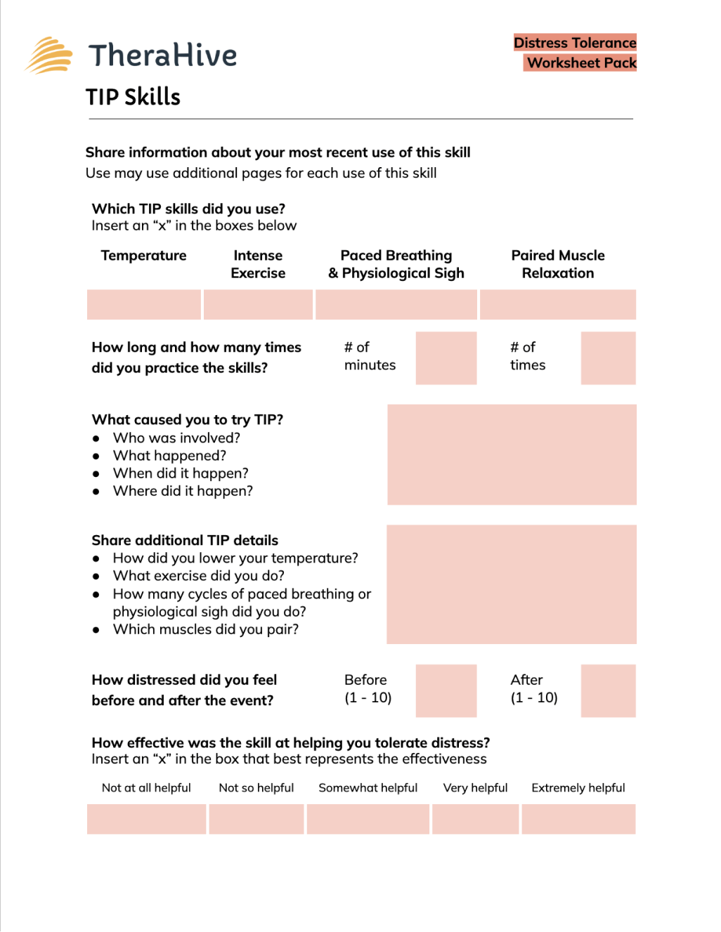 DBT Worksheets