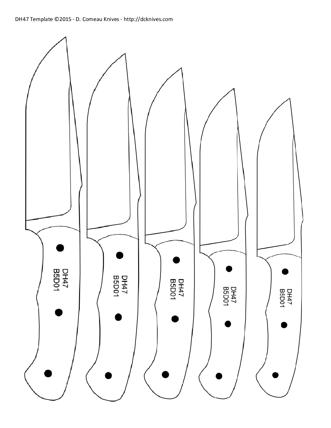 Free Printable Knife Design Templates