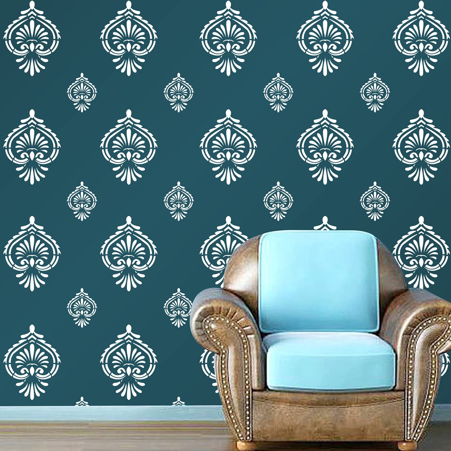 DECORNOW Mewari Print Reusable DIY Wall Stencil Painting Suitable For Home Decoration Wall Decoration Size 16 Inch X 24 Inch Amazon in Home Improvement