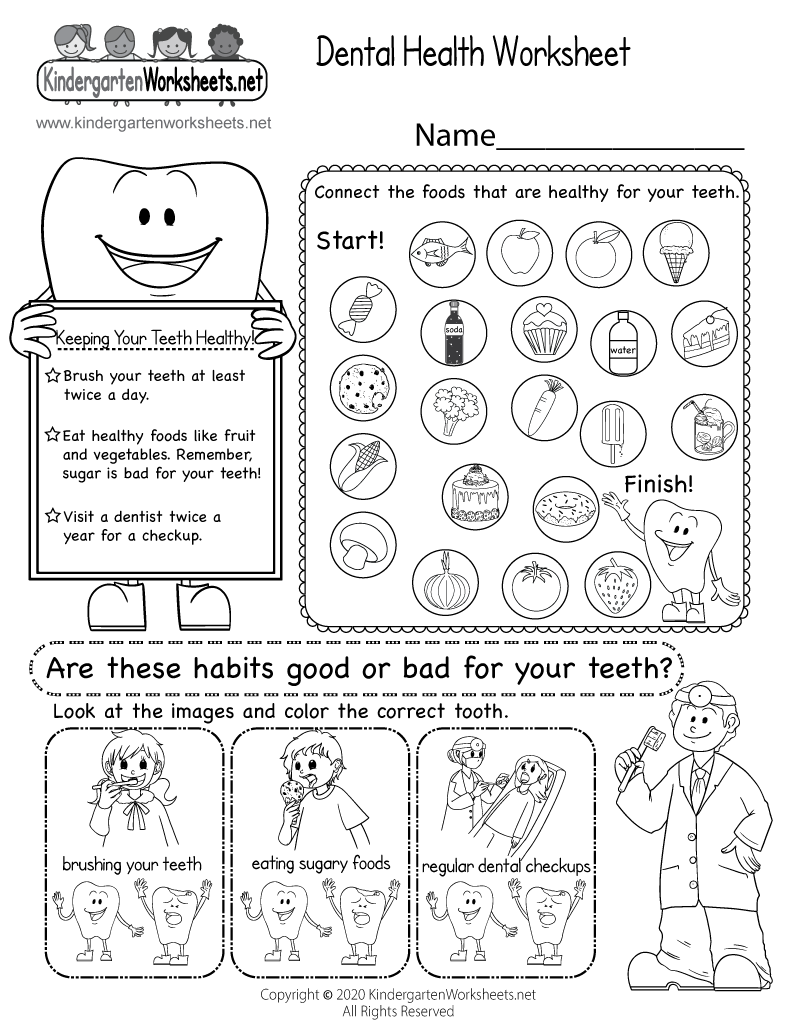 Dental Health Worksheet Free Printable Digital amp PDF